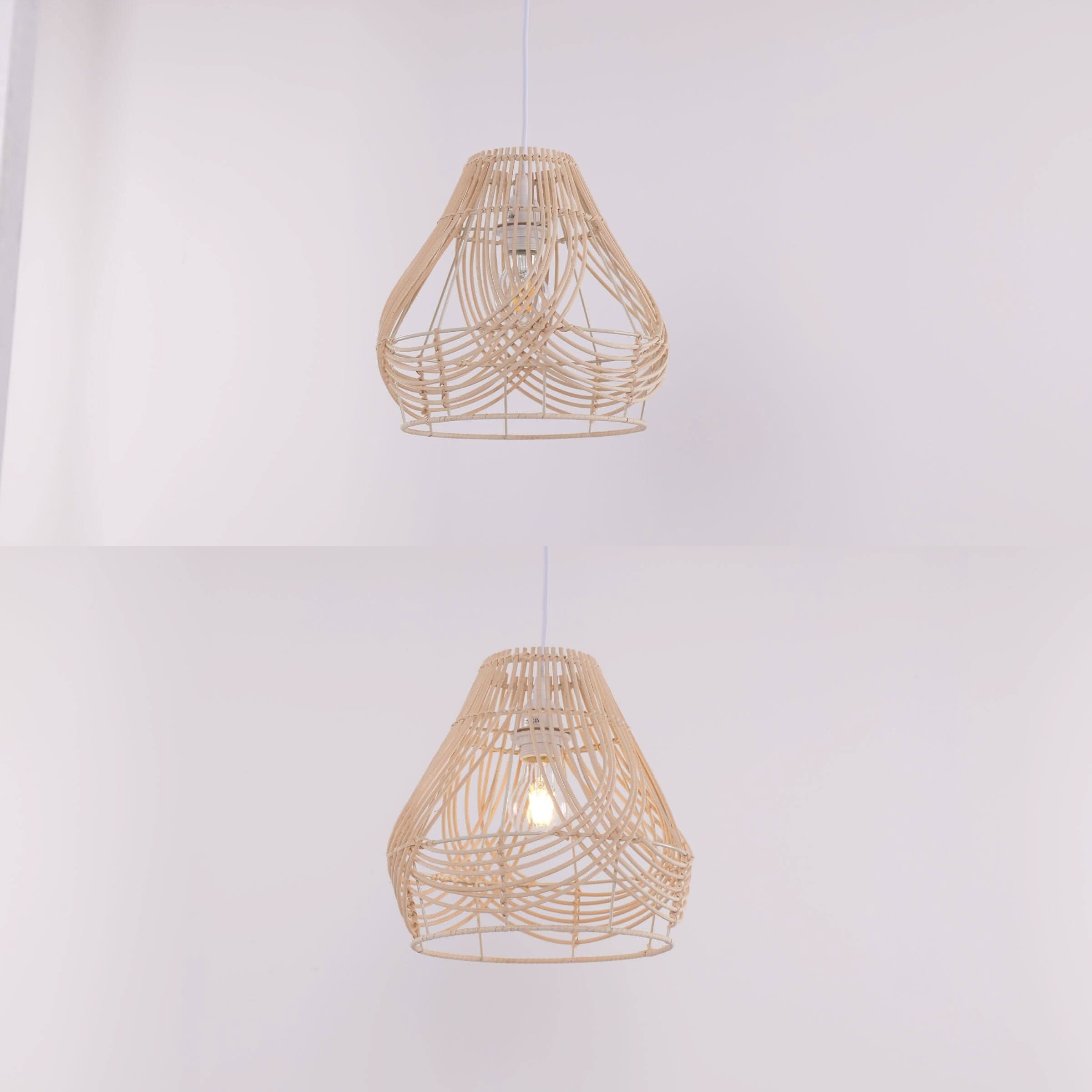 Lightsin Woven Whisper Natural Rattan Pendant Light for Serene Living