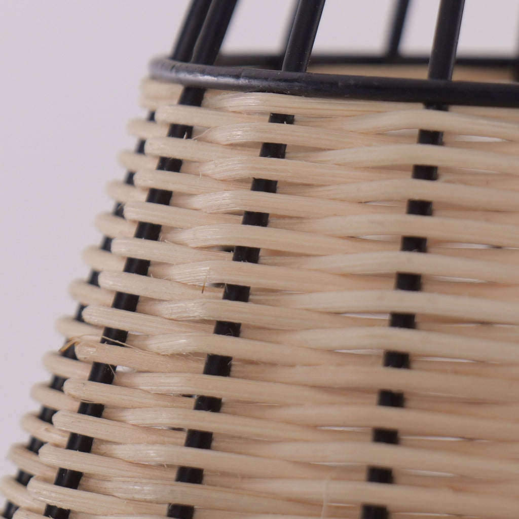 Glyph-Lightsin Bell-Shaped Rattan Pendant Light for Timeless Rustic Elegance