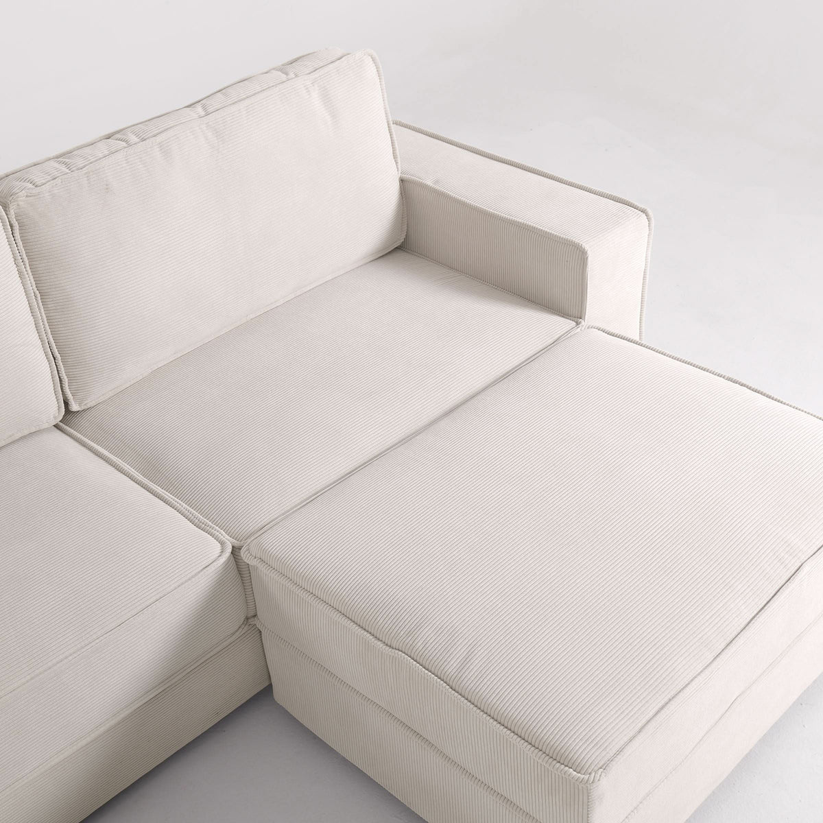 Comfort Sofa and Ottoman Set with Footstool Plastic Legs