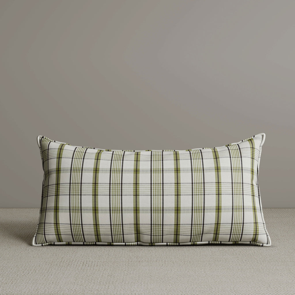 ‍Exclusive Waist Cushion in Moss Green Checkered Cotton Linen, 56*27*12 CM (100% off)
