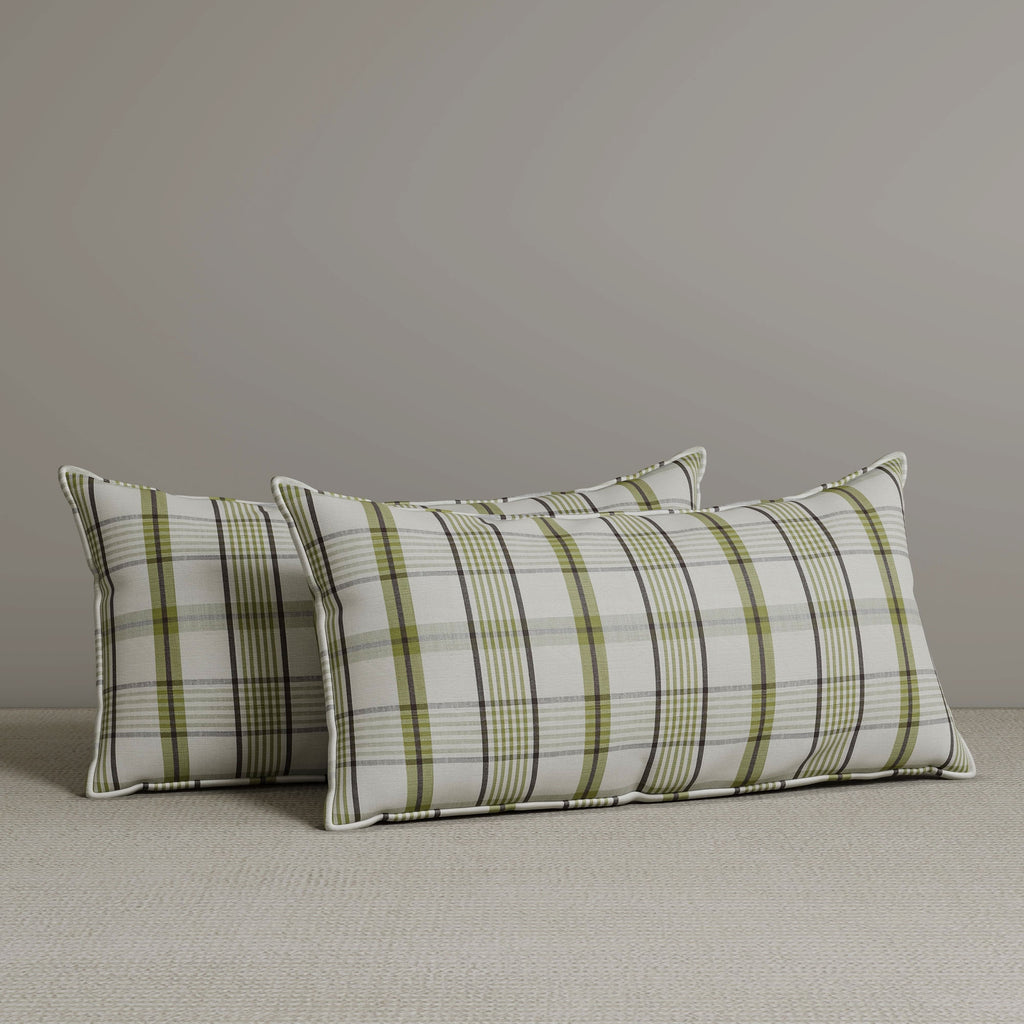 ‍Exclusive Waist Cushion in Moss Green Checkered Cotton Linen, 56*27*12 CM (100% off)