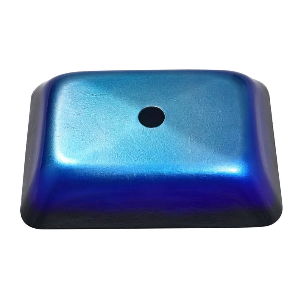 Golden/Blue Tempered Glass Bathroom Art Design Sink