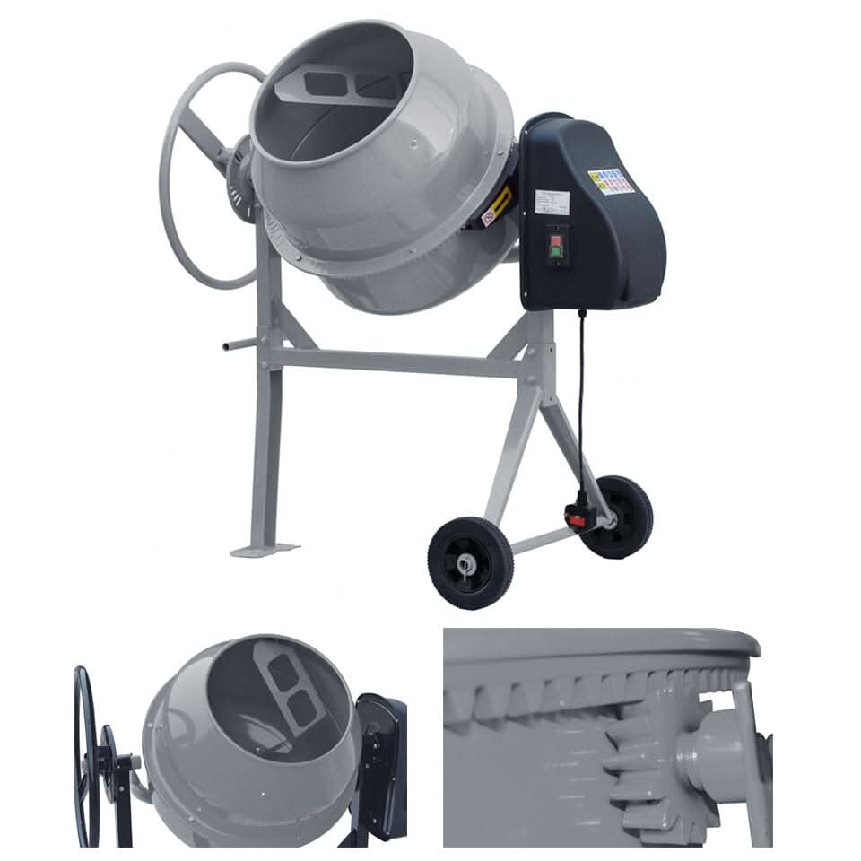 Durable and Versatile Cement Mixer with Easy Movement