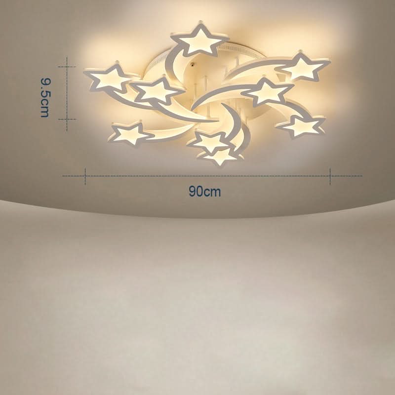 LED Ceiling Light Fixture with Star Lampshades
