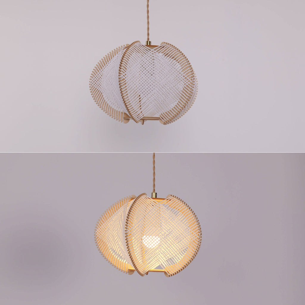 Lightsin Charming Ceiling Light Rustic Elegance with Paper Rope