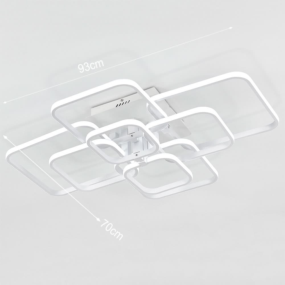 4/6/8 Lights Square LED Ceiling Light with Remote Control