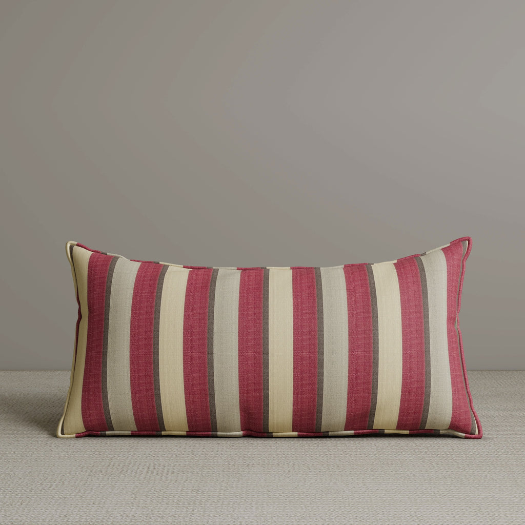 ‍Exclusive Waist Cushion in Red Striped Cotton Linen, 56*27*12 CM (100% off)