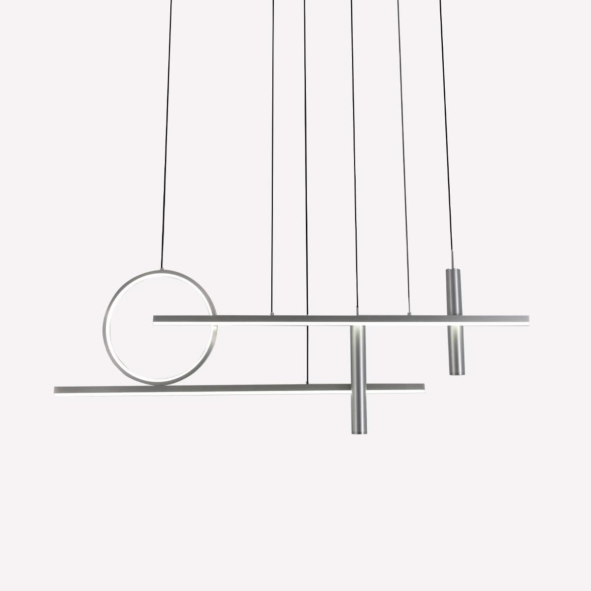 Lightsin LED Modern Linear Geometric Metal Pendant Light