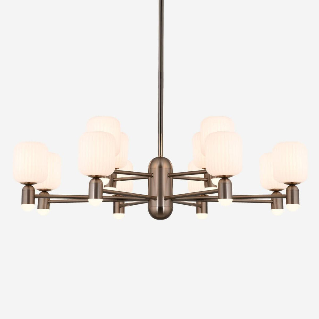 Lightsin Modern Minimalist Luxury Bronze Chandelier with Acrylic Shades