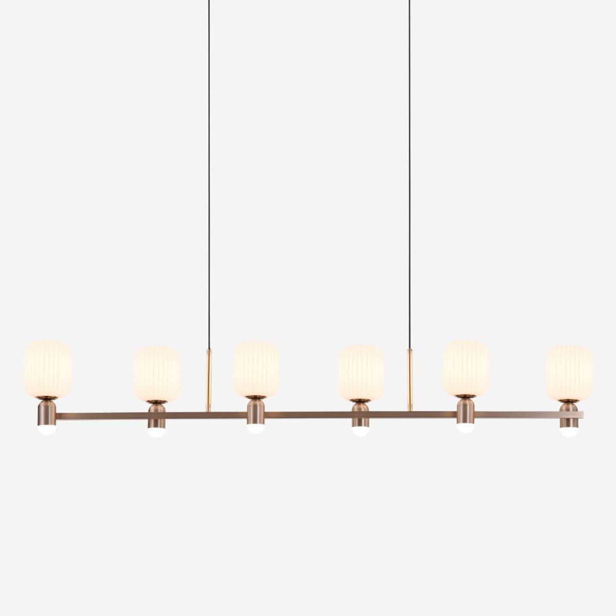 Lightsin Modern Minimalist Luxury Bronze Chandelier with Acrylic Shades