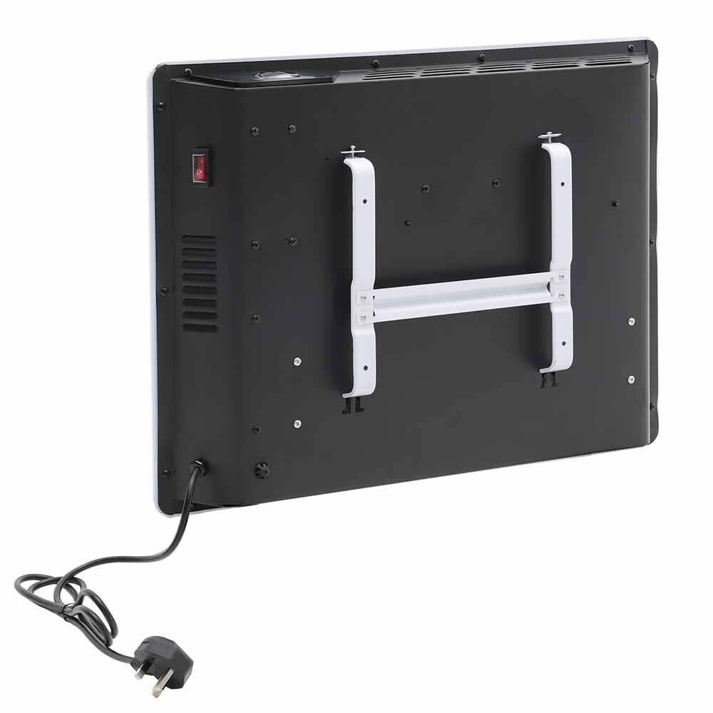 Floor-standing wall-mounted dual-use black and white heater with LED display - 1000W/1500W/2000W