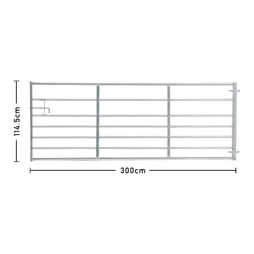 4-12FT Durable Galvanized Metal Field Gate