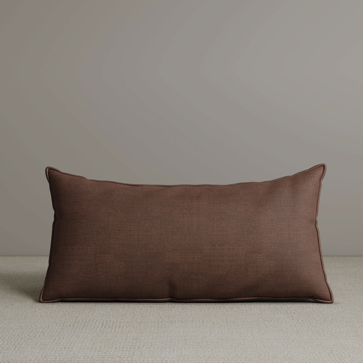 ‍Exclusive Waist Cushion in Dark Brown Cotton Linen, 56*27*12 CM (100% off)