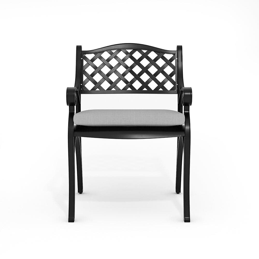 4/6 Seater Aluminium Garden Dining Set with Parasol Hole