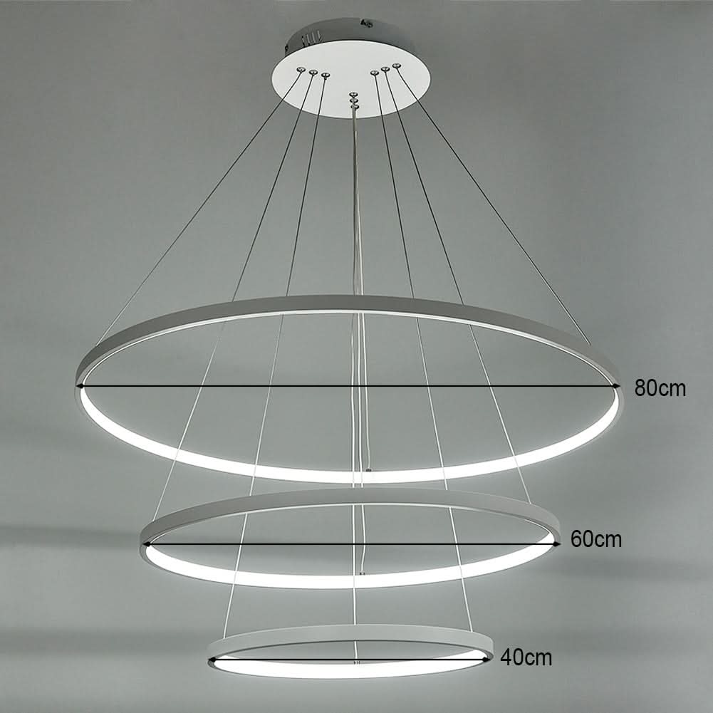 Modern Led Pendant 3 Acrylic Ring Chandelier