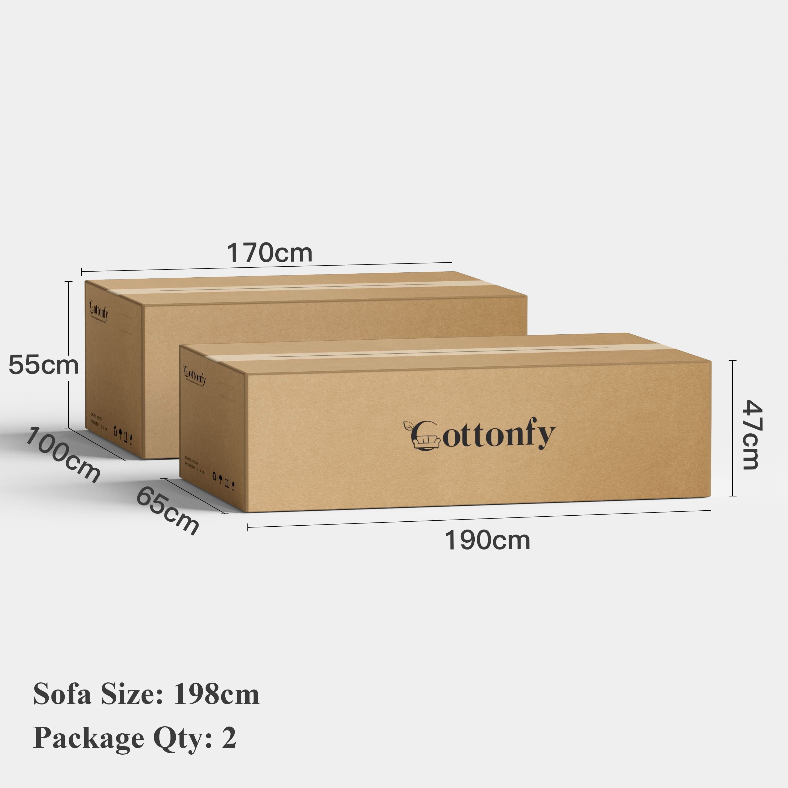 Cottonfy Small 2 Seater Sofa Bed Foldable Space Saving Sofa for UK Homes