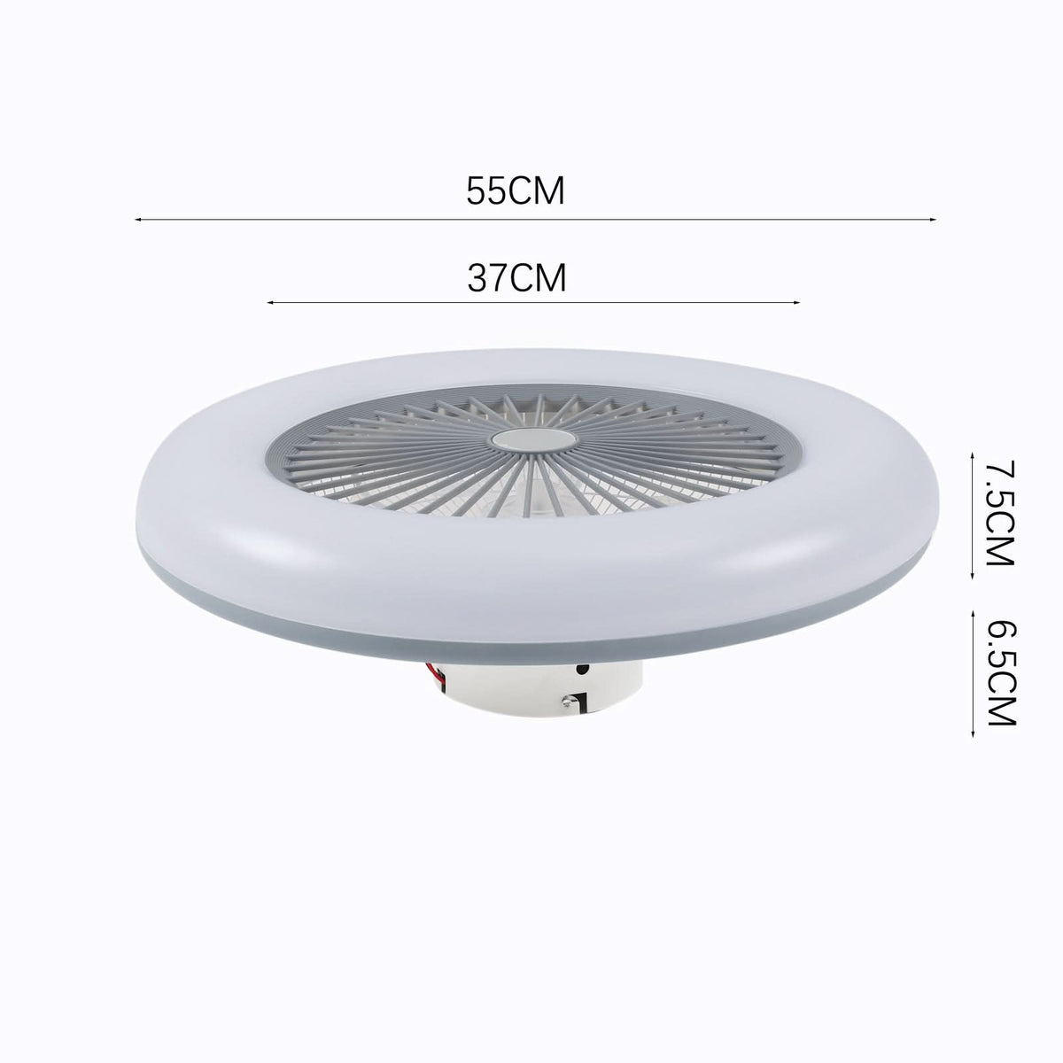 Dia 55cmCeiling Fan with 3 Colour LED Light and Remote Control