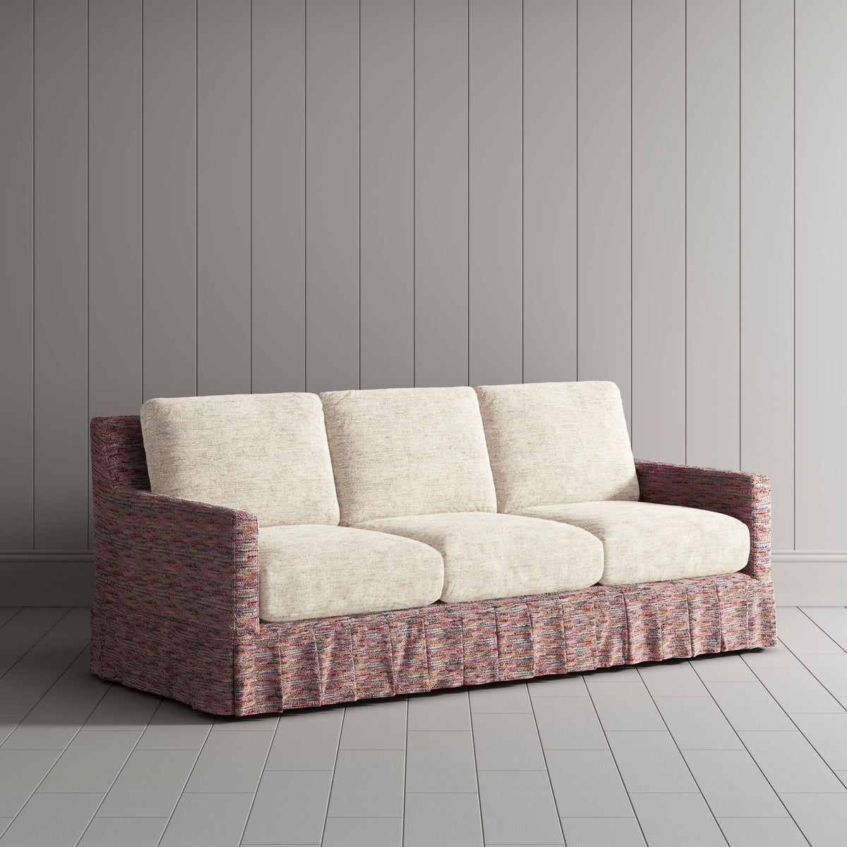 Cottonfy Country Check Sofa with Removable Skirted Covers