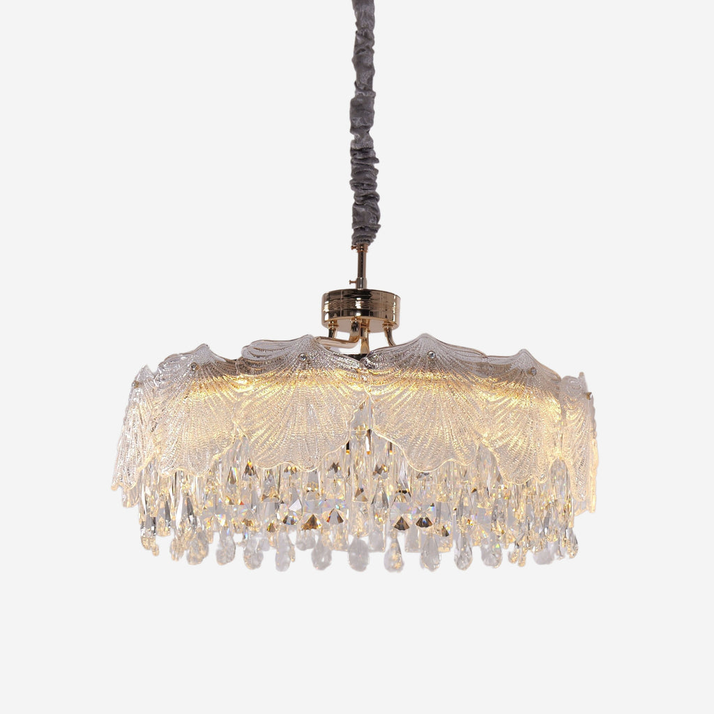 Lightsin Opulent Gold Chandelier Ceiling Light with Crystal Accents