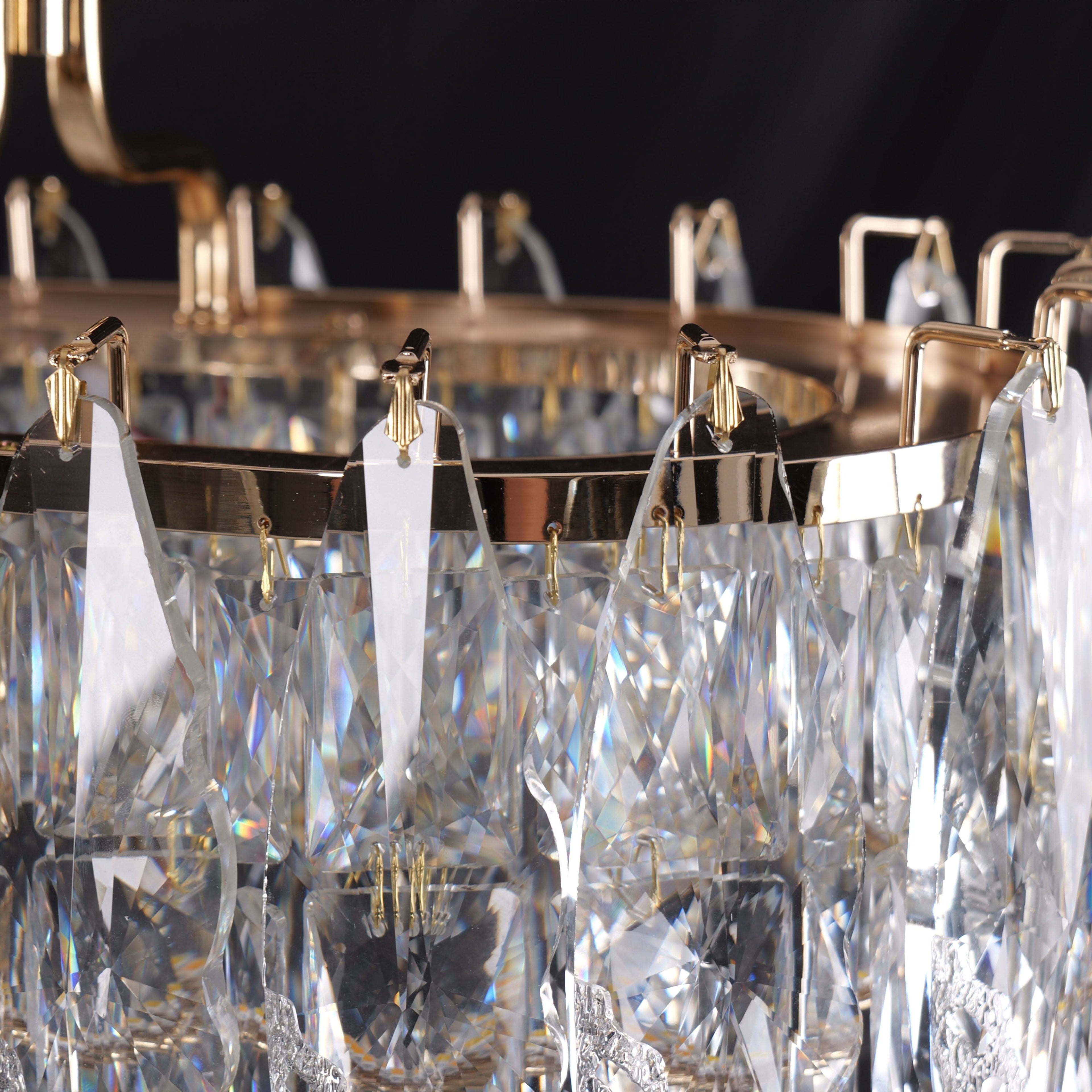 Lightsin Kitchen Island Lighting Modern Luxury Crystal Dimmable Pendant Light