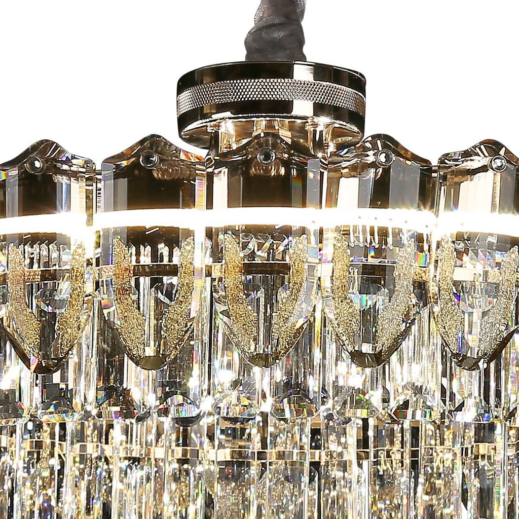 Lightsin Opulent Crystal Elegance Adjustable Pendant Light