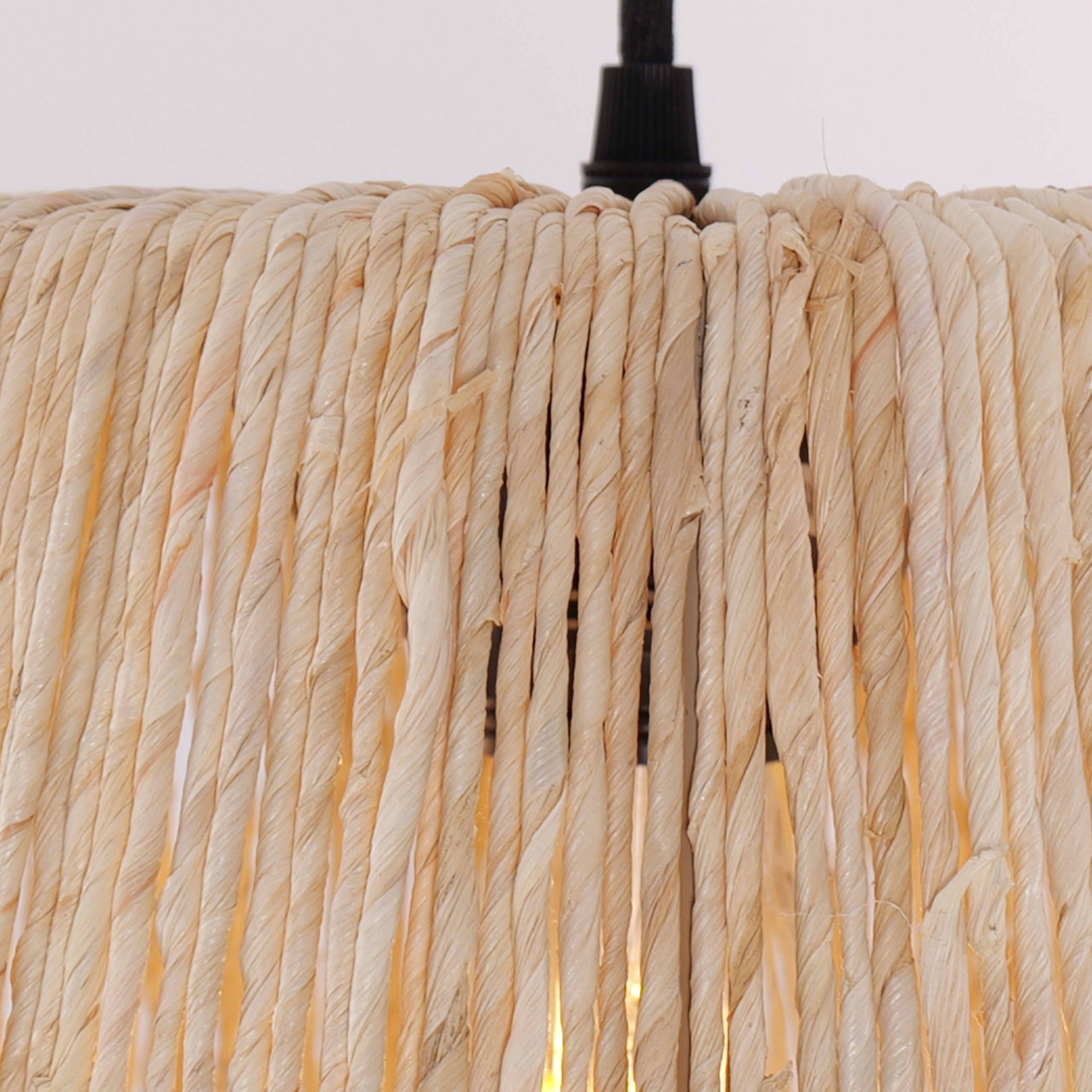 Lightsin Rustic Hemp Rope Woven Pendant Light for Cozy Interiors