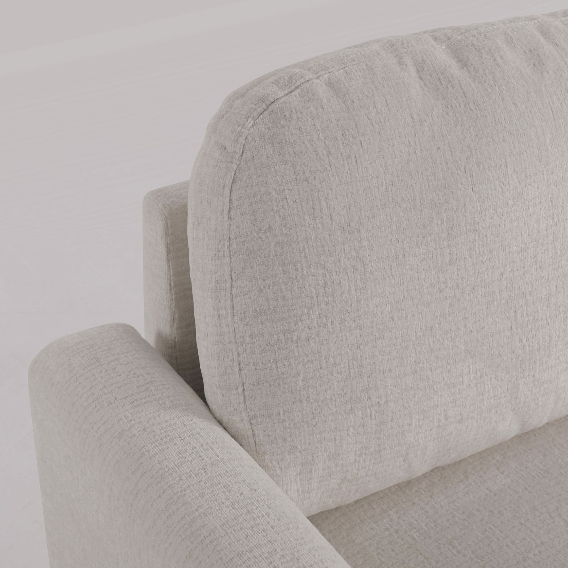 L-Shaped Sofa and Chaise Lounge Set with Wooden Legs