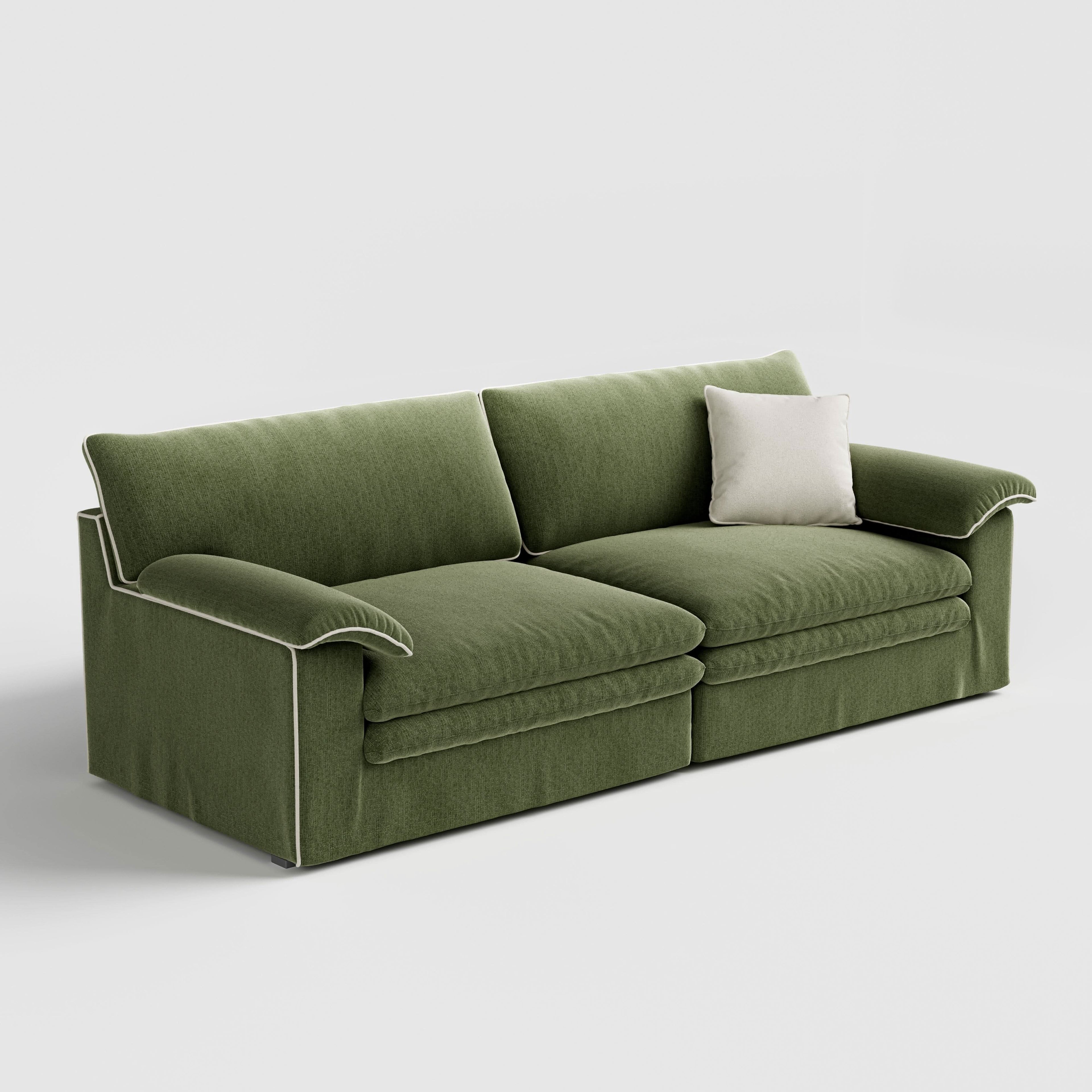 Cottonfy Stylish Lambswool Sofa with Detachable Design