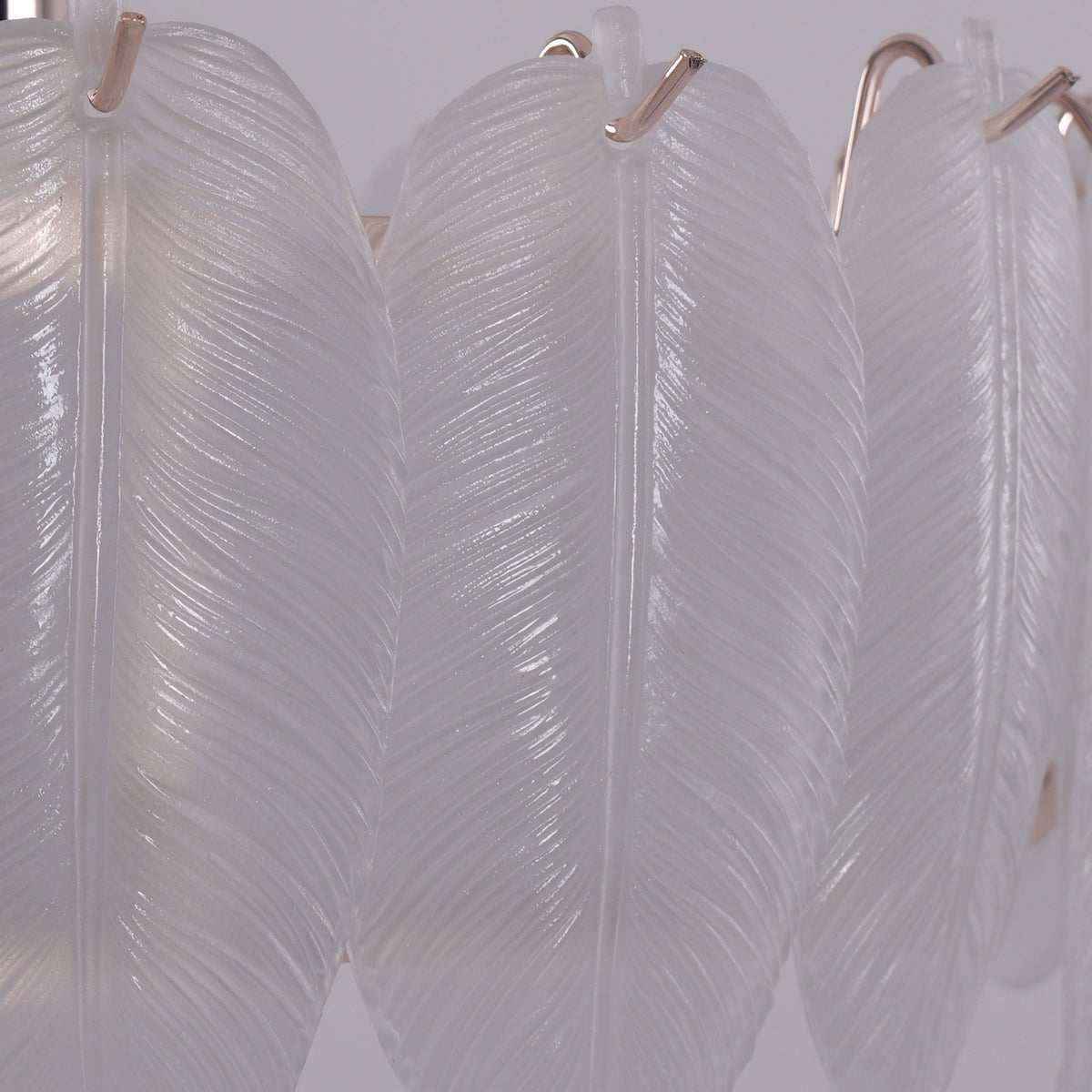 Lightsin Feather Inspired Luxury Glass Chandelier Modern Ceiling Light UK