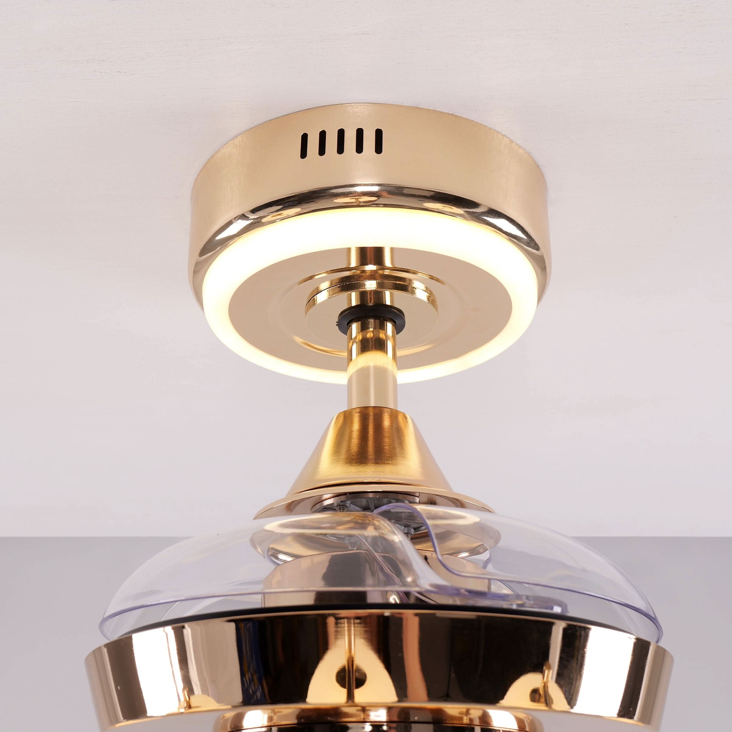 Lightsin Ceiling Fan Light with 6-Speed Control in Copper and Acrylic