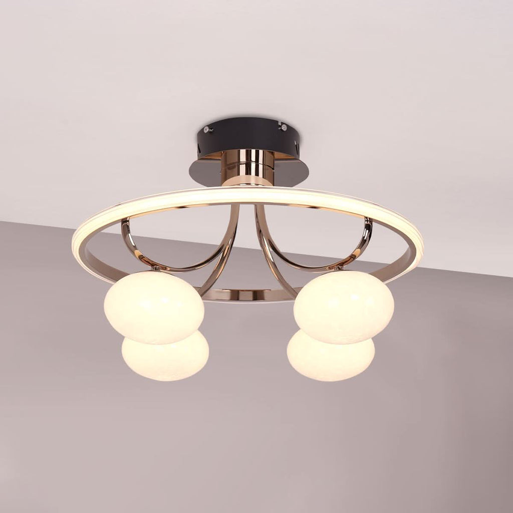 Lightsin Elegant Circular Ceiling Light with Four Orbs