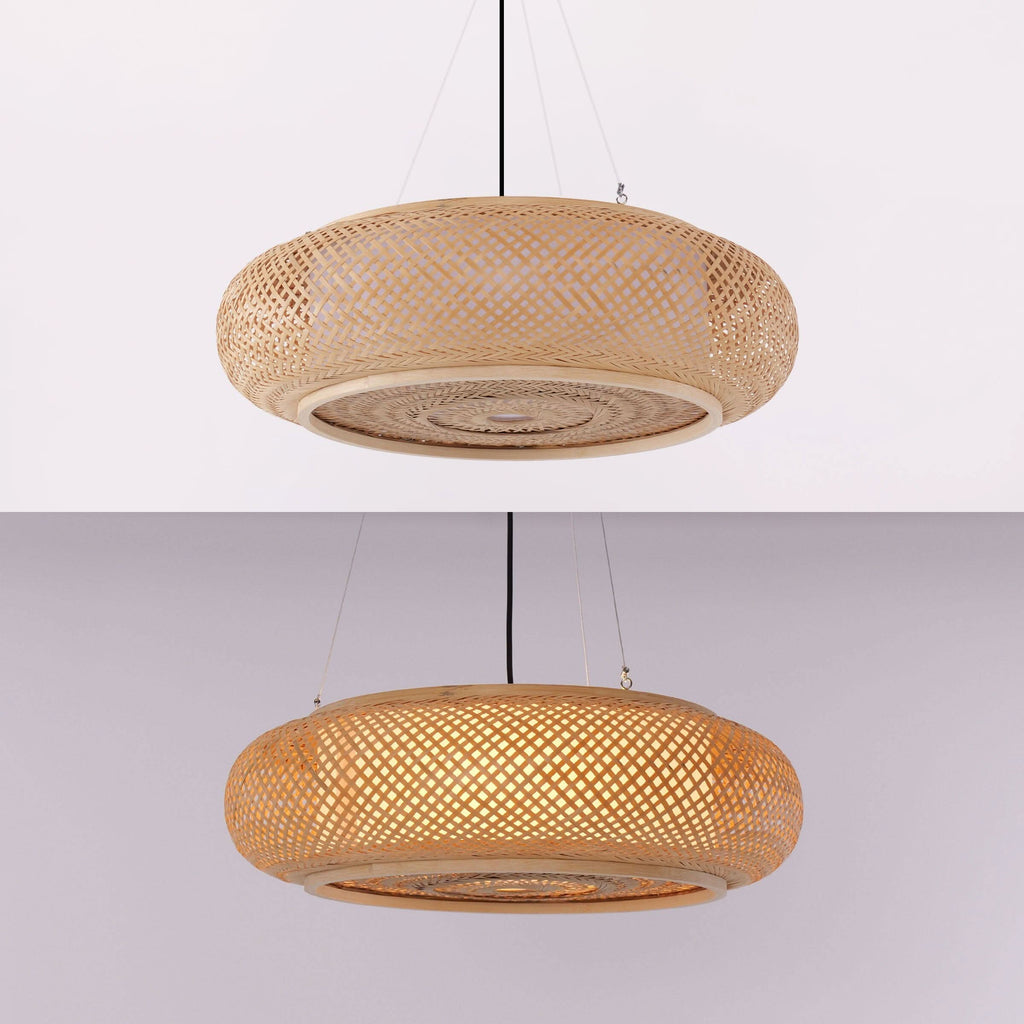 Lightsin Lutta-Natural Bamboo Pendant Light for Warm Ambiance Décor