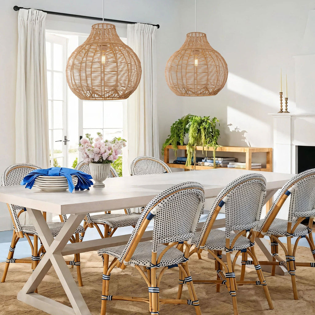 Lightsin Cella-Open-Gourd Japanese Rattan Pendant Light