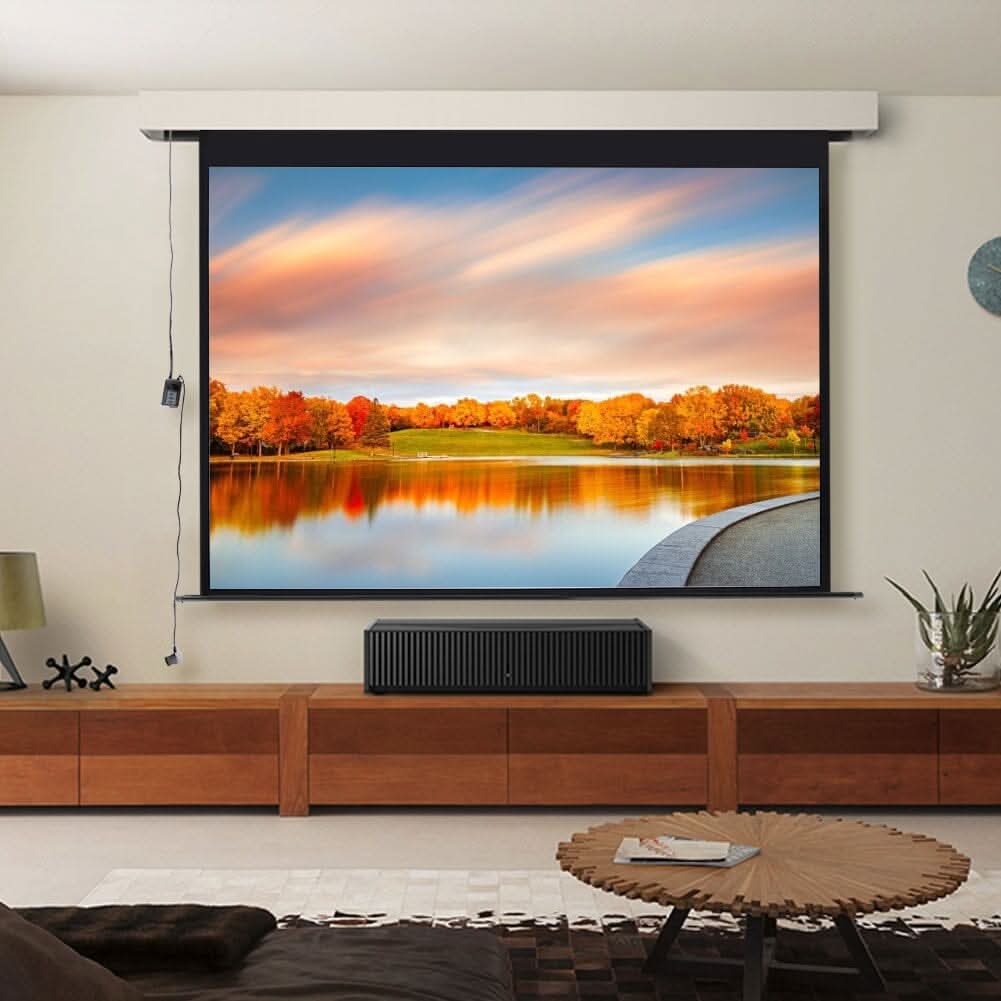S/M/L Electric Projector Screen with Remote control