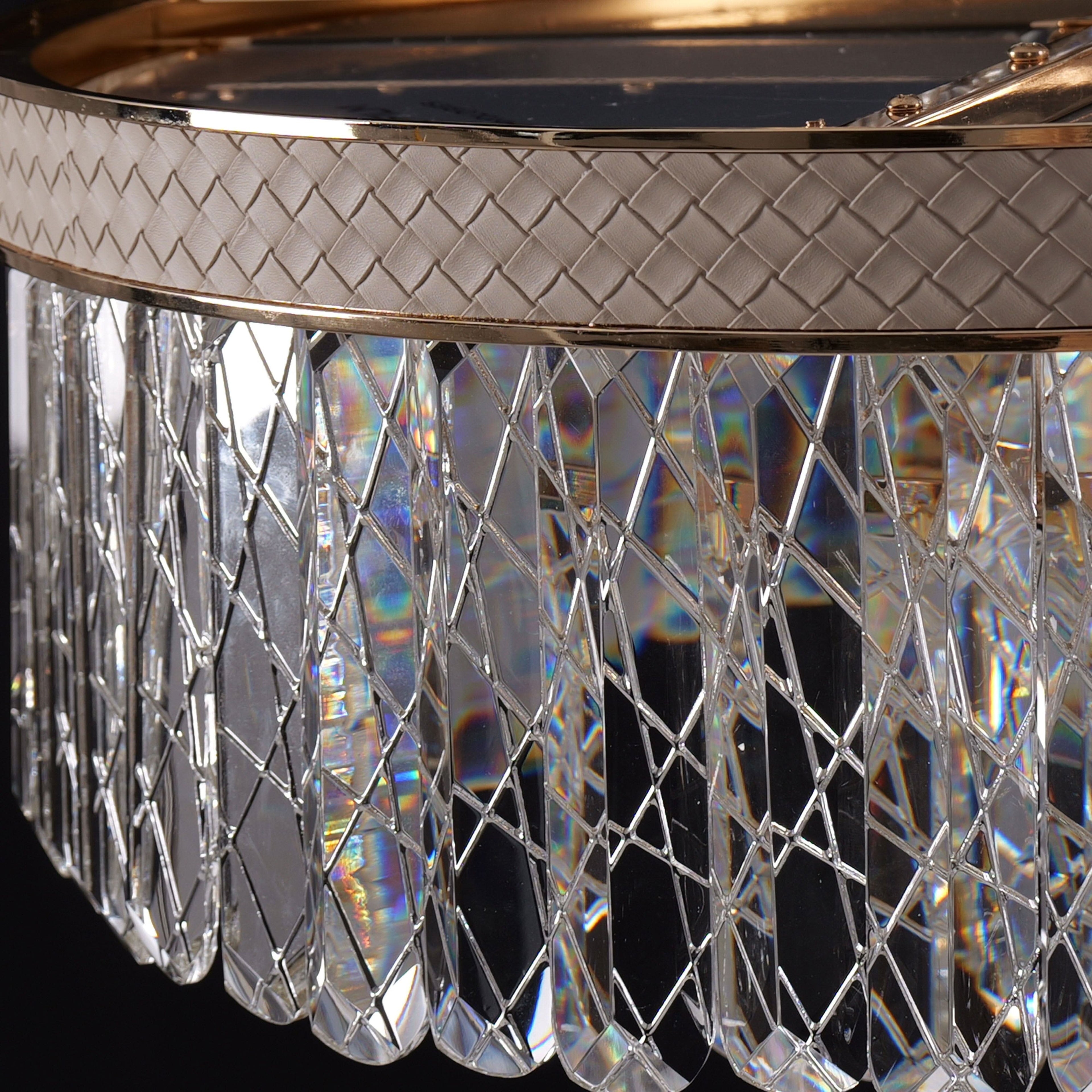 Lightsin Luxury Hanging Lights for Living Room with Golden Crystal Radiance