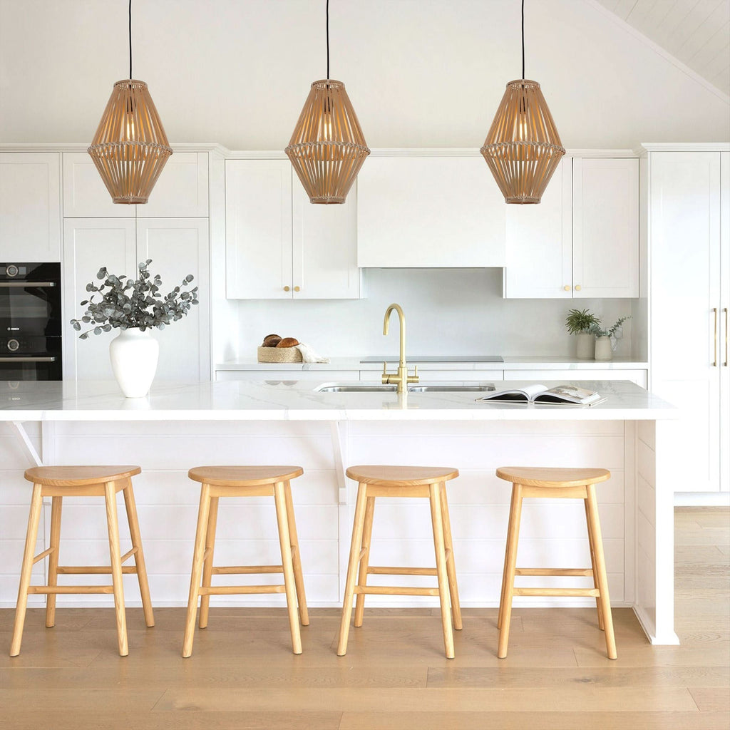 Lightsin Sustainable Geometric Bamboo Pendant Light