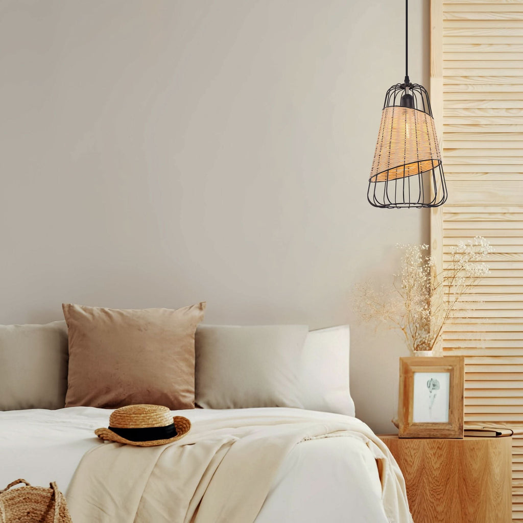 Glyph-Lightsin Lantern-Inspired Rattan Ceiling Light for Cozy Natural Elegance