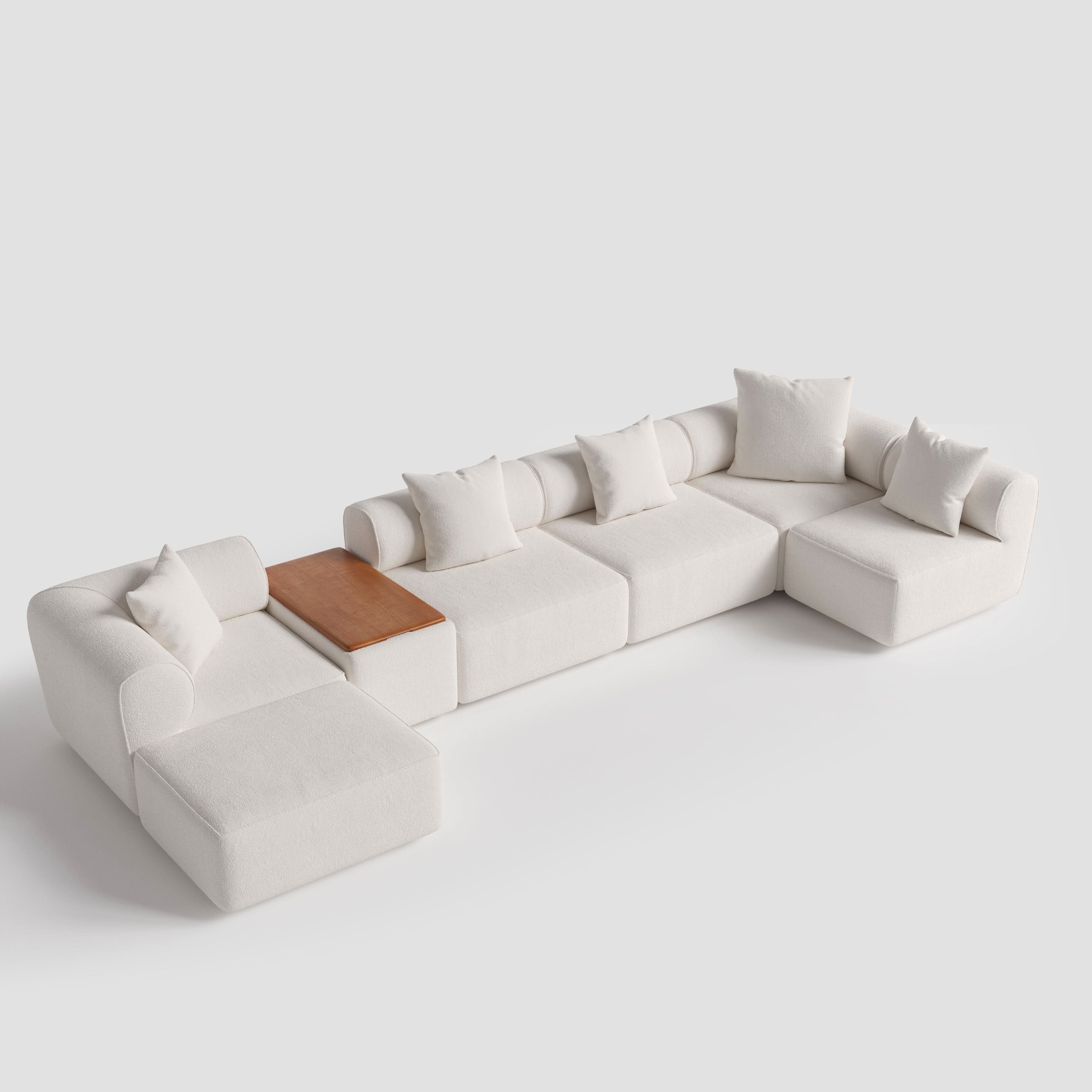 The Plump Modular Bouclé Sofa with Integrated Storage