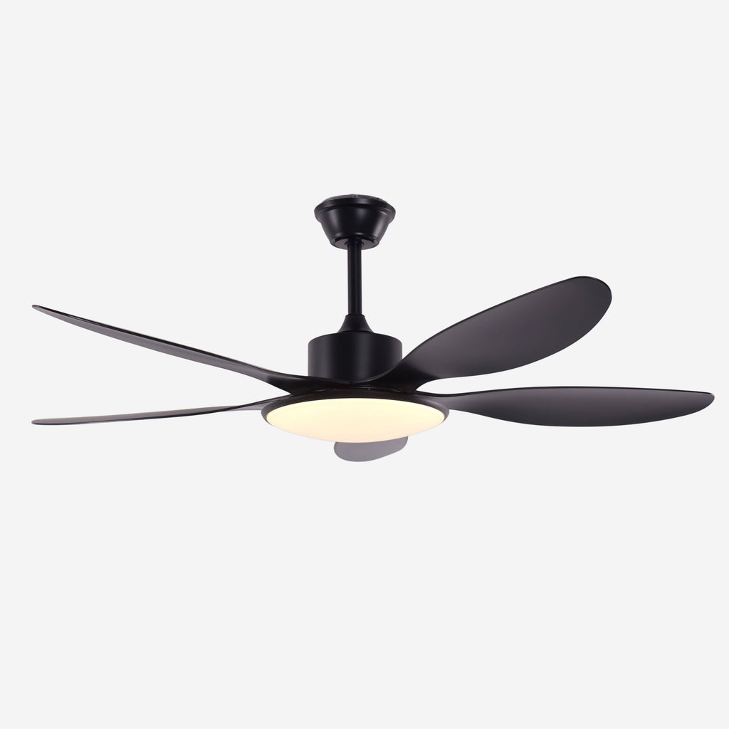 Lightsin 53-inch Modern Ceiling Fan with Light, Silent 5-Blade LED Fan with Remote
