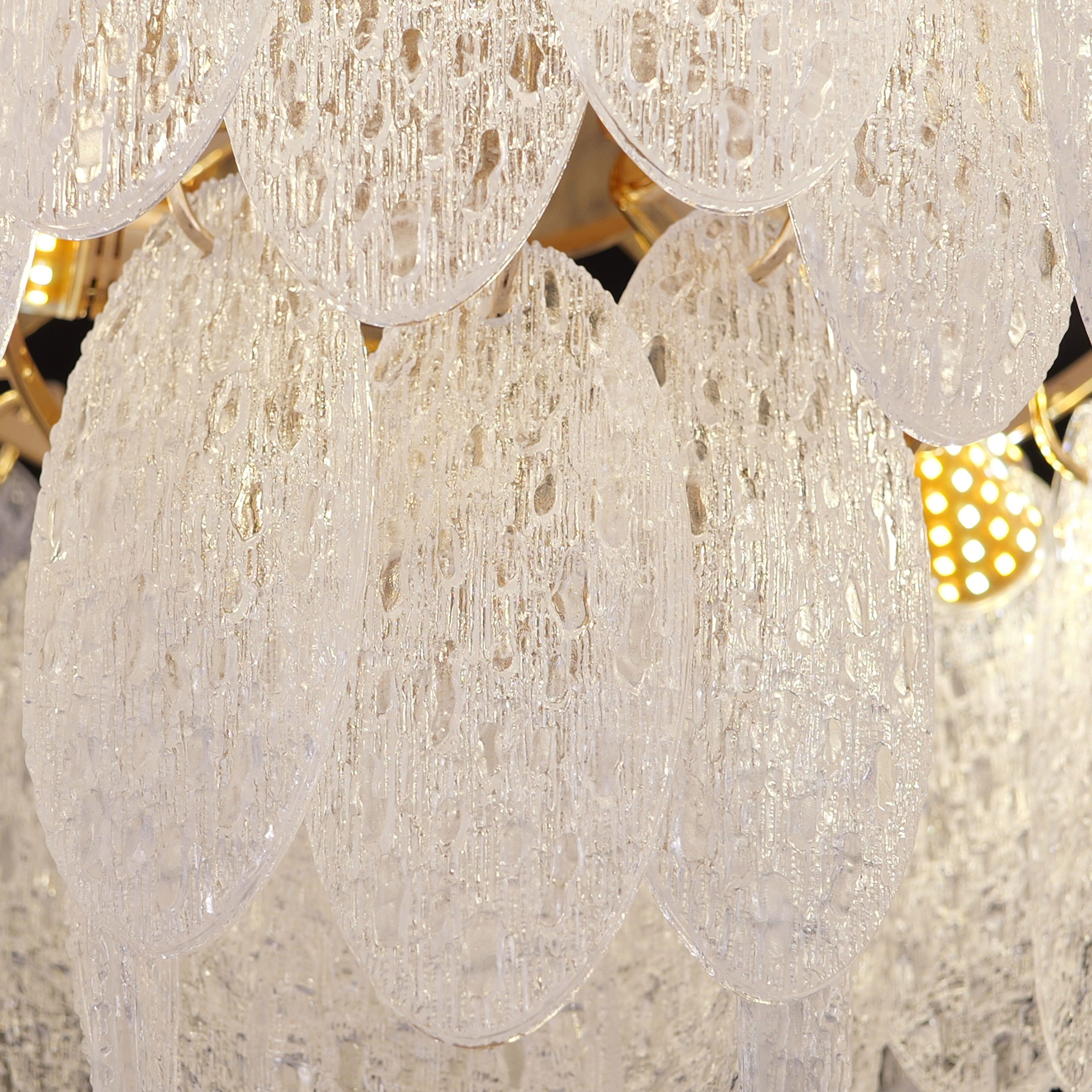 Lightsin Luxury Crystal Ceiling Light Champagne Gold Chandelier