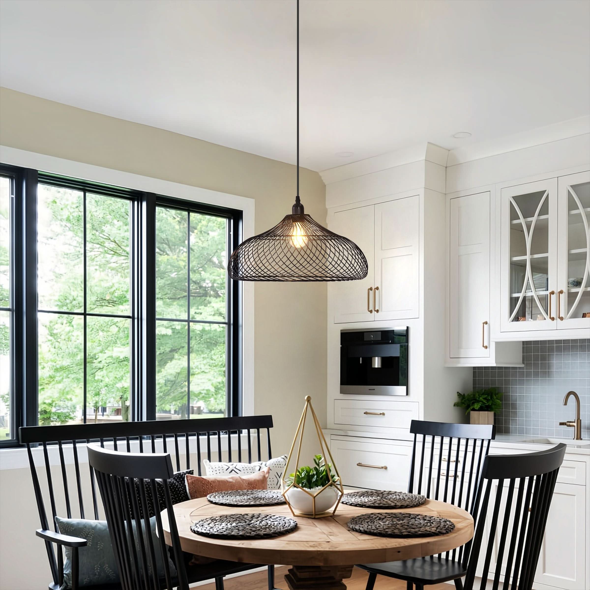 Glyph-Lightsin Industrial Style Black Iron Pendant Light with Spiral Design