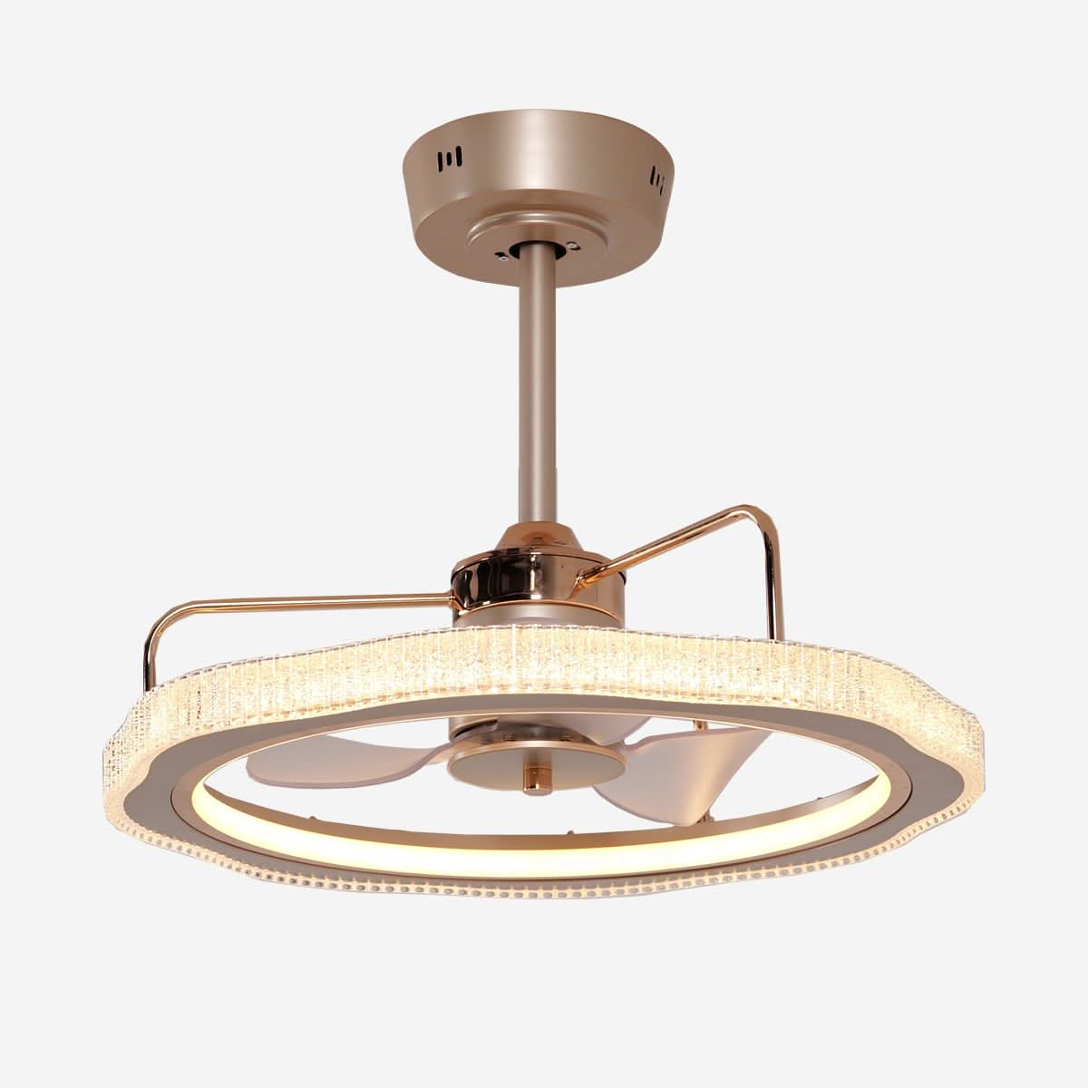 Lightsin Modern Reversible 3-Blades Metal Ceiling Fan with LED Light