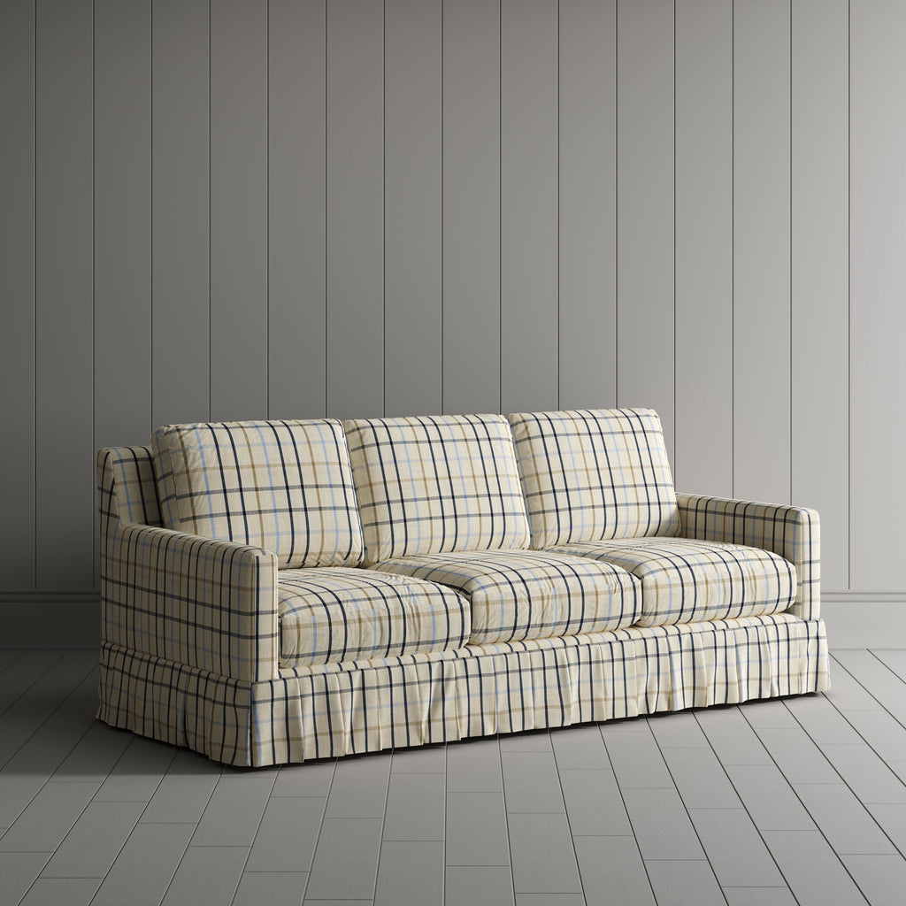 Cottonfy Country Check Sofa with Removable Skirted Covers