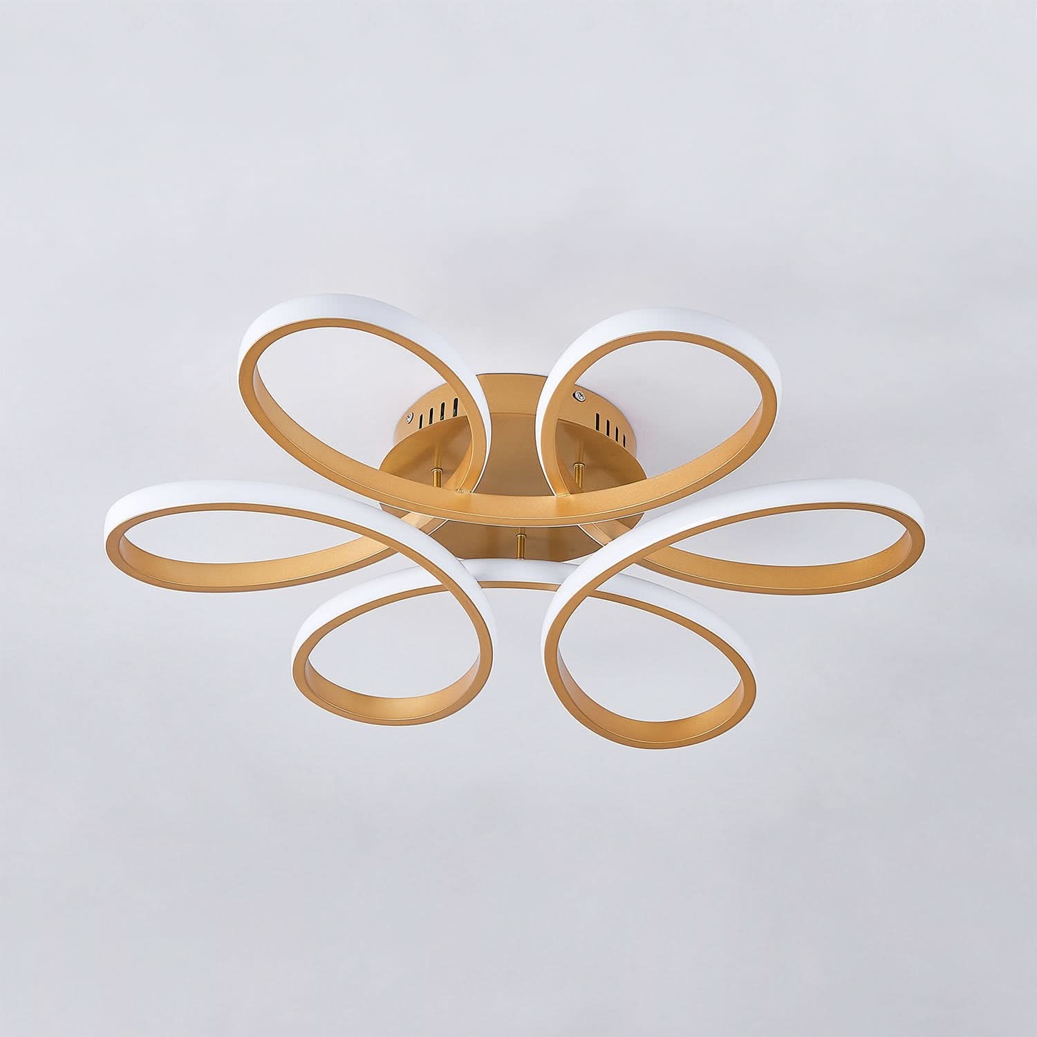 Golden Frame Modern Cool White LED Chandelier Ceiling Light