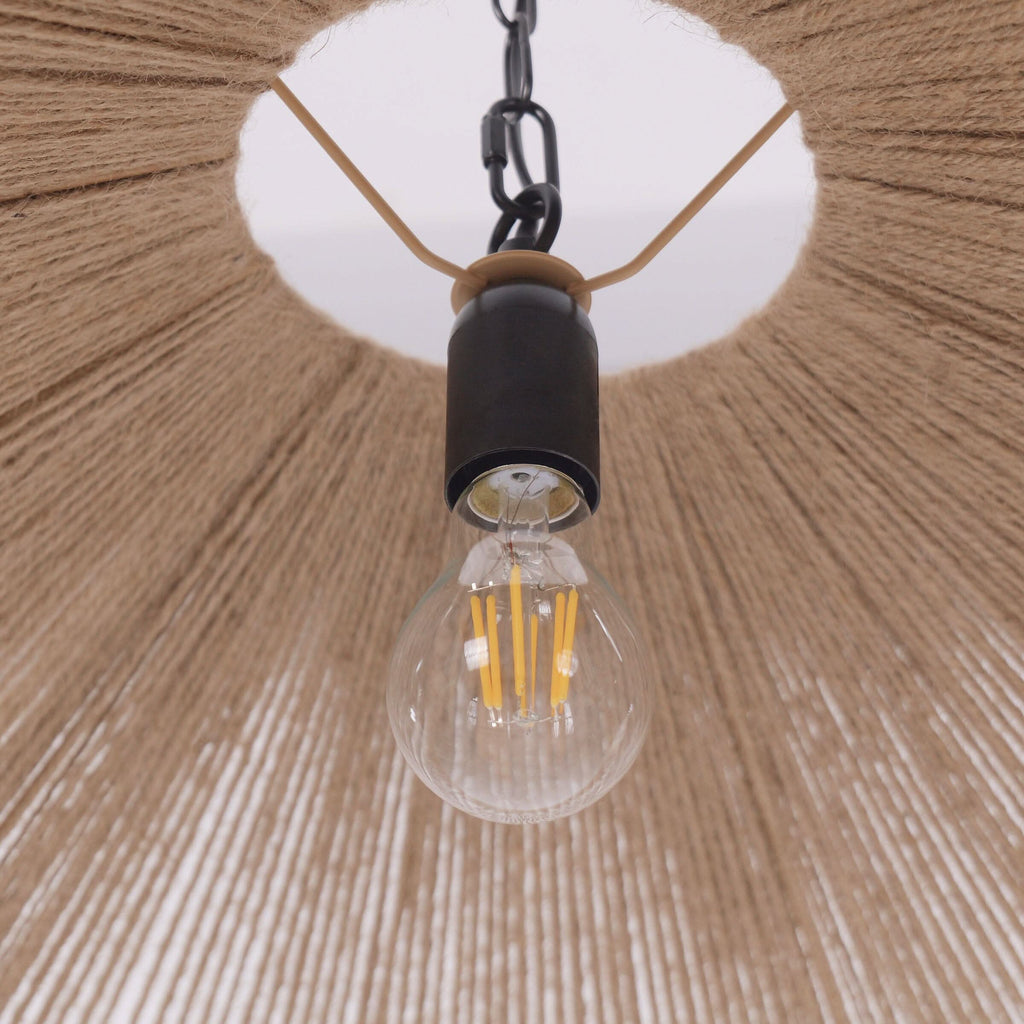Lightsin Boho Handcrafted Woven Pendant Light with Tassels for Dining Room & Living Room