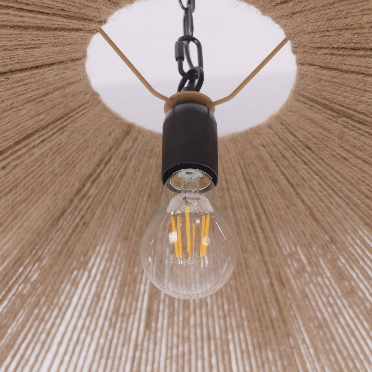 Lightsin Boho Handcrafted Woven Pendant Light with Tassels for Dining Room & Living Room