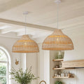 ‍Lightsin Cella-Natural Rattan Pendant Light - Handwoven Ceiling Light, Durable & Rustic (100% off)