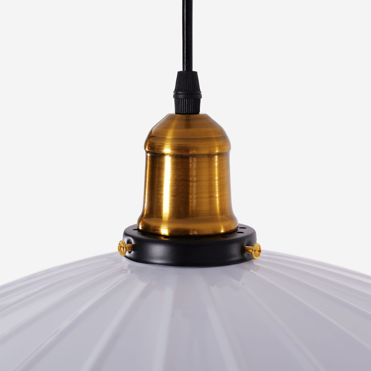 White Iron Pendant Light | Adjustable E27 Ceiling Lamp