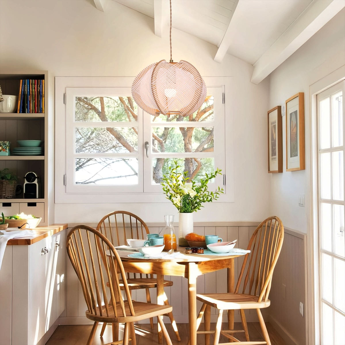 Lightsin Charming Ceiling Light Rustic Elegance with Paper Rope
