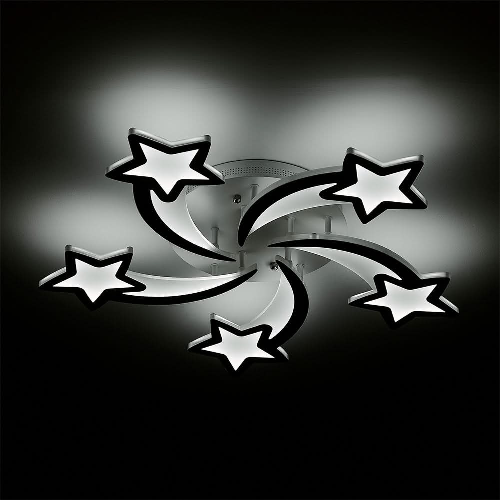 LED Ceiling Light Fixture with Star Lampshades